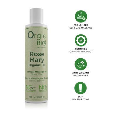 Масажна олія Orgie &ndash; Bio Rosemary Organic Oil (100 мл), органічна, веганська формула