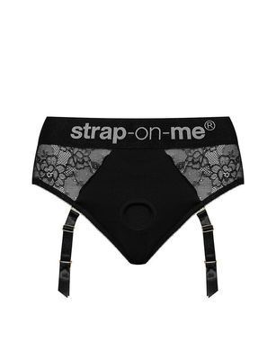 Мереживні трусики для страпона з підв&rsquo;язками для панчіх Strap-On-Me DIVA HARNESS - XS