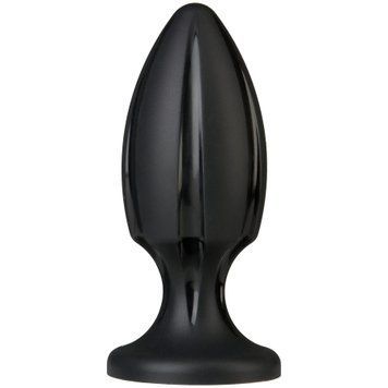 Анальний плаг із каналами для змащення Doc Johnson Platinum Premium Silicone &mdash; The Rocket &mdash; Black