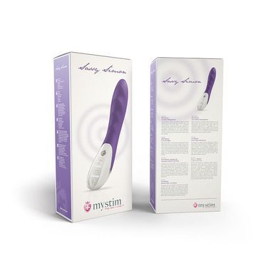Потужний вібратор Mystim Sassy Simon Purple з двома моторами і стимулюючим рельєфом