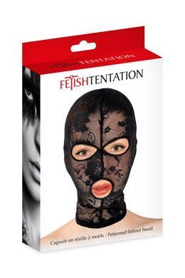 Капюшон Fetish Tentation Patterned Fishnet Hood, ажурна сітка