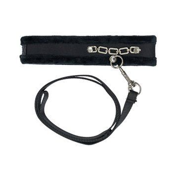 Нашийник із повідцем Punishment - Crystal Collar & Leash - Black
