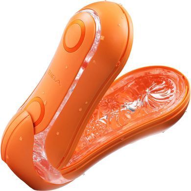 Мастурбатор Tenga Flip Orb &mdash; Sunset Orange, з можливістю зміни тиску та стимулювальними кульками всередині
