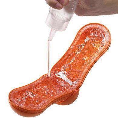 Мастурбатор Tenga Flip Orb &mdash; Sunset Orange, з можливістю зміни тиску та стимулювальними кульками всередині
