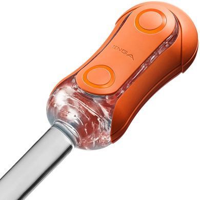Мастурбатор Tenga Flip Orb &mdash; Sunset Orange, з можливістю зміни тиску та стимулювальними кульками всередині