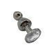 Металева анальна пробка Wooomy Lollypop Double Ball Metal Plug M, діаметр 3,1 см, довжина 9,4 см
