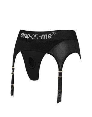 Трусики для страпона з підв&rsquo;язками для панчіх Strap-On-Me REBEL HARNESS - XS