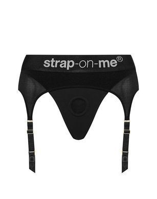 Трусики для страпона з підв&rsquo;язками для панчіх Strap-On-Me REBEL HARNESS - XS