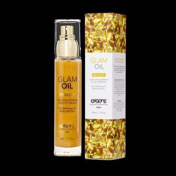 Розпродаж!!! Олія для тіла з блиском EXSENS Glam Oil 50мл, з олією мигдалю (термін 03.2025)