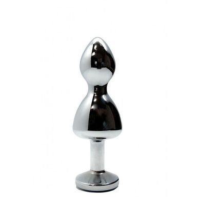 Металева анальна пробка Wooomy Lollypop Double Ball Metal Plug Red S, діам. 2,8 см, довжина 8,5 см