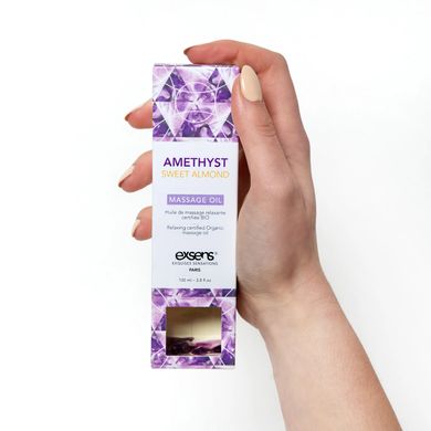 Массажное масло EXSENS Amethyst Sweet Almond (расслабляющее с аметистом) 100мл, натуральное