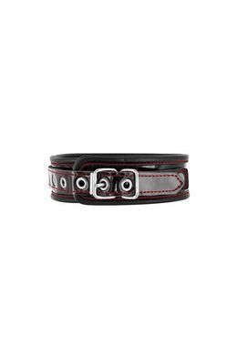 Нашийник із натуральної шкіри Fetish Tentation Premium Patent leather choker, кріпильне кільце
