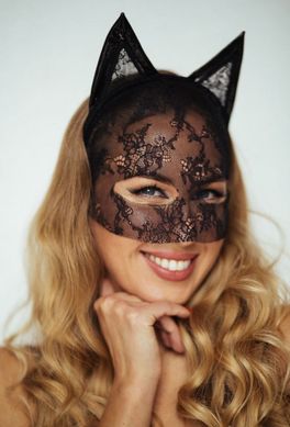 Мереживна маска "Кішка", малюнок мережива може відрізнятися від фото