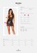 Сорочка Obsessive Norides chemise & thong, XL/2XL, обтисла, з мокрим ефектом, стрінги в комплекті