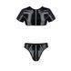 Комплект чоловічої білизни під латекс Passion 057 SET PETER S/M Black, кроп-топ, стринги