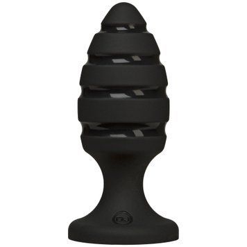 Анальний плаг зі спіральним каналом Doc Johnson Platinum Premium Silicone &mdash; The Blast &mdash; Black