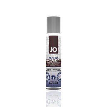 Охолоджувальна змазка-крем з кокосовою олією JO Coconut Hybrid COOLING (30 мл) біла
