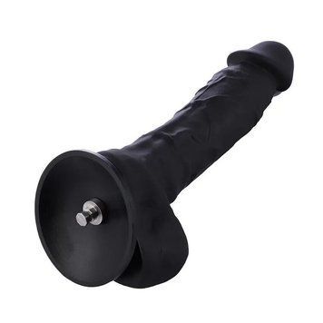 Фалоімітатор для секс-машин Hismith 8.3&Prime; Silicone Dildo Black, система KlicLok, гнучкий стрижень