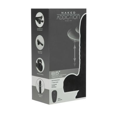 Вібро-фалоімітатор з ротацією та пульсацією Naked Addiction 8.6&Prime; Noir, з пультом ДК