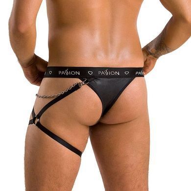 Чоловічі трусики танга з підв&rsquo;язкою Passion 058 THONG BILL L/XL Black