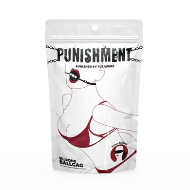 Повітропроникний кляп із силіконовою кулькою Punishment &ndash; Silicone Ball Gag &ndash; Black