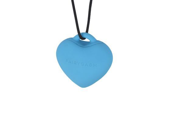 Мінівібратор &laquo;Сердечко&raquo; FairyGasm PleasureStone blue, 9 режимів, на шнурку