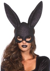Сверкающая маска кролика Leg Avenue Glitter masquerade rabbit mask Black