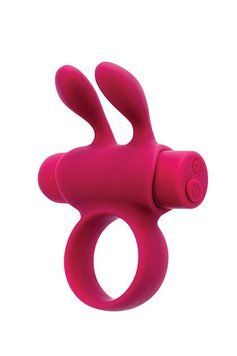 Ерекційне віброкільце S Pleasures Premium Rabbit Ring, рожеве, зі знімною віброкулею та вушками