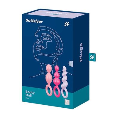 Набор анальных игрушек Satisfyer Plugs colored (set of 3) - Booty Call, макс. диаметр 3 см