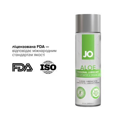 Змазка на водній основі JO H2O Organic Aloe (236 мл), зволожувальний та заспокійливий ефект