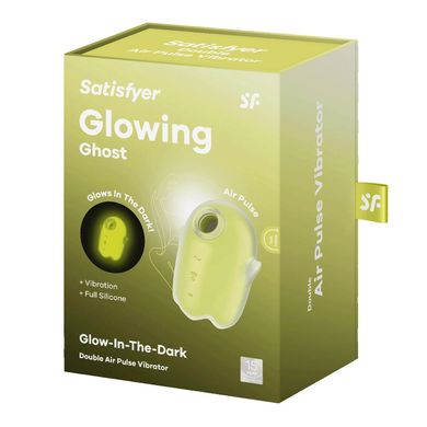 Вакуумный клиторальный стимулятор с вибрацией Satisfyer Glowing Ghost Yellow