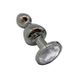 Металлическая анальная пробка Wooomy Lollypop Double Ball Metal Plug L диаметр 3,5 см, длина 10,5 см