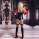 Еротичний костюм темного ангела "Запальна Аманда" One Size, боді під латекс, панчохи, рукавички, обр