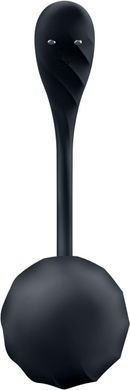 Смарт-віброяйце Satisfyer Ribbed Petal Connect App Black, керування зі смартфона, пульт ДК