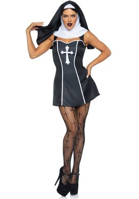 Костюм черниці Leg Avenue Naughty Nun XS, сукня, головний убір