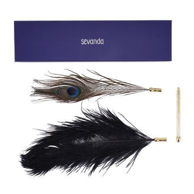 Лоскітка LOCKINK SEVANDA Natural Peacock Flirting Feather Tickler, пір&rsquo;я павича та страуса