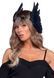 Пов&rsquo;язка на голову з крилами Leg Avenue Feather headband Black, пір&rsquo;я та натуральна шкіра