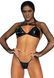 Комплект білизни Leg Avenue Bikini top, g-string & shrug One size Black, фетиш-болеро, ліф, стрінги