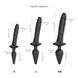 Анальна пробка з дилдо 2в1 Strap-On-Me SWITCH PLUG-IN REALISTIC DILDO Black XXL, діаметр 5,2/3,9 см