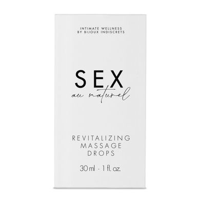 Відновлювальні краплі для масажу Bijoux Indiscrets Sex au Naturel — Revitalizing Massage Drops