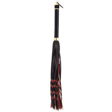 Флогер LOCKINK SEVANDA Red & Black Braided Tail Flogger, червоно-чорний, хвости з вузликами