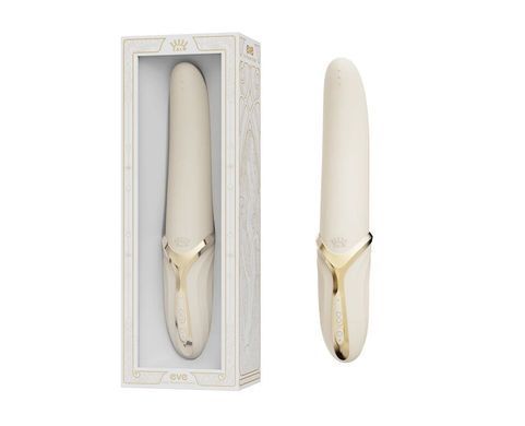 Вибратор Zalo &ndash; EVE Ivory White, вибрация + ротация, имитация язычка, подогрев до 39 &deg;C