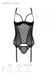 Корсет Passion MARINA CORSET, L/XL, black, з відкритими чашками