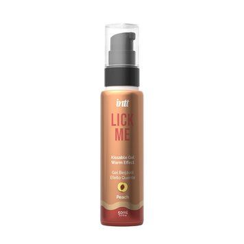 Гель для оральних пестощів із зігрівальним ефектом INTT Lick Me Kissable Gel Peach 50 мл, без цукру