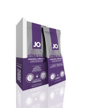Набір лубрикантів Foil Display Box &ndash; JO Xtra Silky Silicone &ndash; 12 &times; 10ml