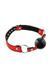 Кляп Fetish Tentation Premium Leather Gag with Silicone Ball (Red), силіконова кулька