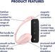 Смарт-віброяйце Satisfyer Ribbed Petal Connect App Rose, керування зі смартфона, пульт ДК