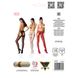 Сексуальные колготки-бодистокинги Passion S022 One Size, Red, имитация чулок и пояса с гартерами