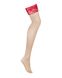 Чулки под пояс с широким кружевом Obsessive Lacelove stockings XS/S