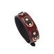 Шкіряний нашийник з повідцем Liebe Seele Wine Red Collar and Leash, 3 кільця для кріплення
